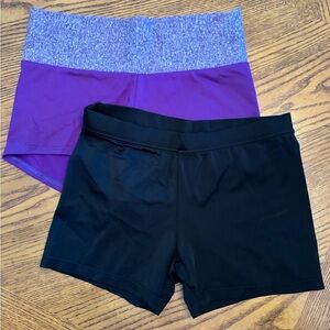 Girls Dance Shorts (bundle of 2) Purple & Black size M (~7/8)